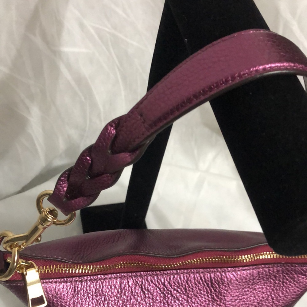 Coach Metallic Berry Pebble Leather Bag - Picture 3 of 11